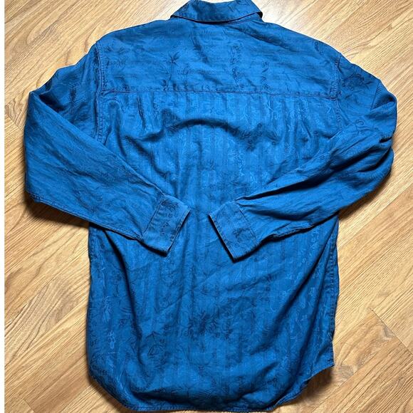 Small Vintage Tommy Bahamas Floral Hawaiian Button Down - Picture 2 of 4